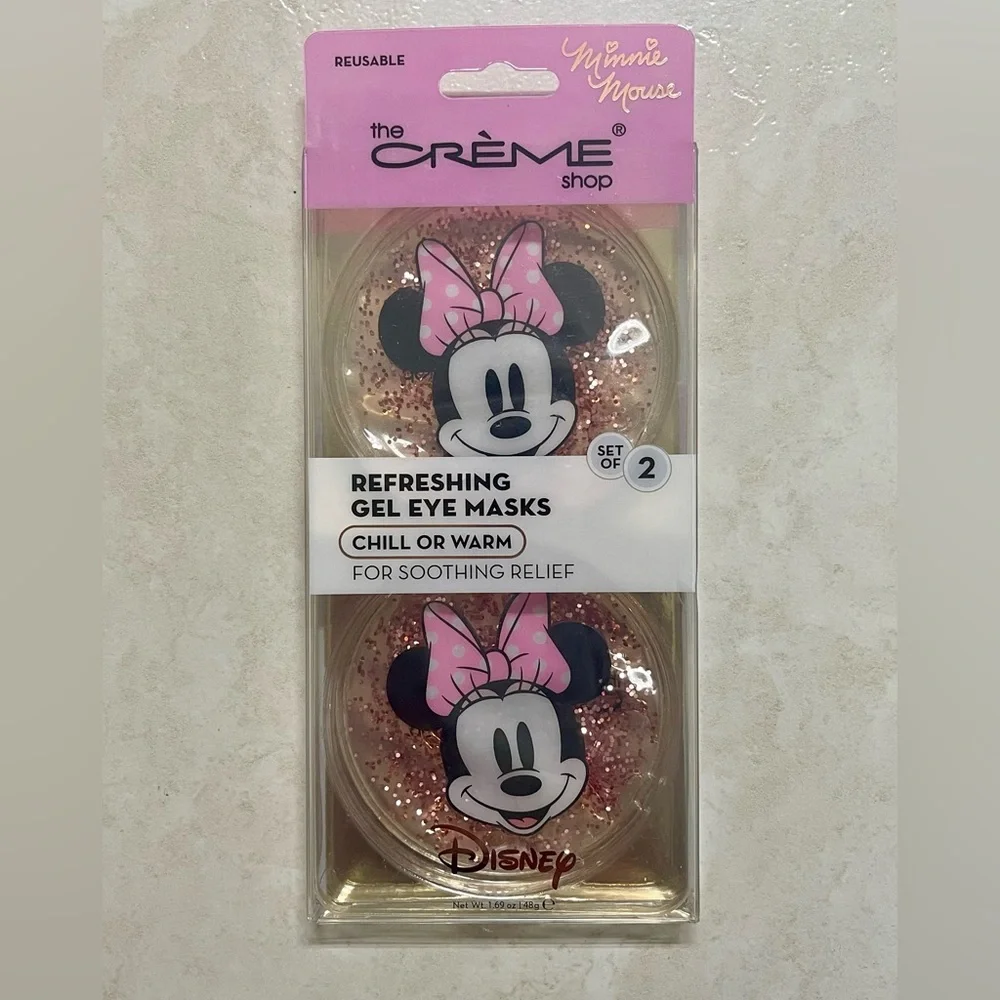 The Creme Shop Minnie Mouse Refreshing Reusable Gel Eye Masks Chill or Warm NIB
